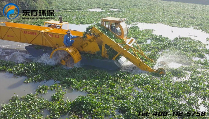 浙江省湖州市水利局购买的DFSHL─85 型水葫芦收集船【工作视频】